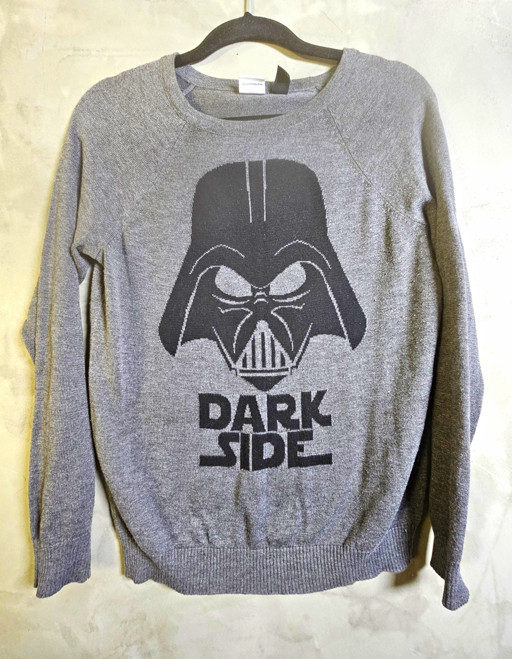 Star Wars Darth Vader Dark Side Gray Crew Neck Pullover Sweater Women's Size M